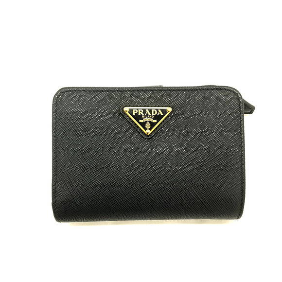 Prada Leather Nero Black Bifold Wallet Saffiano - Picture 1 of 9